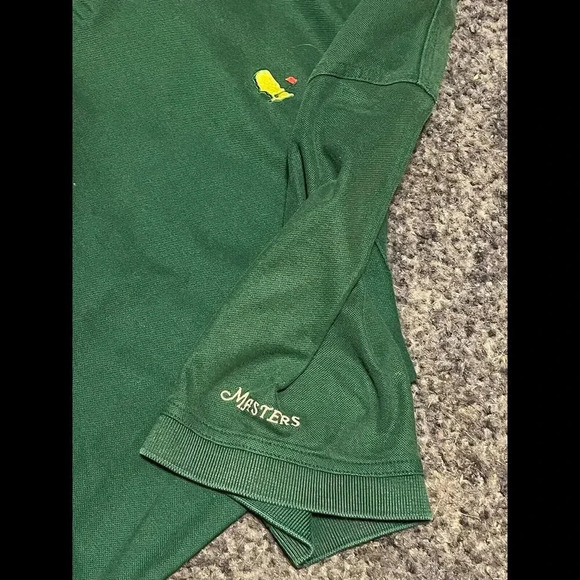 Masters Collection Green Minimalist Augusta Designer Preppy Golf Polo Shirt XL - Picture 4 of 8